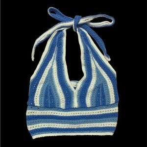 Crochet Crop Halter Tank from Hollister size Small